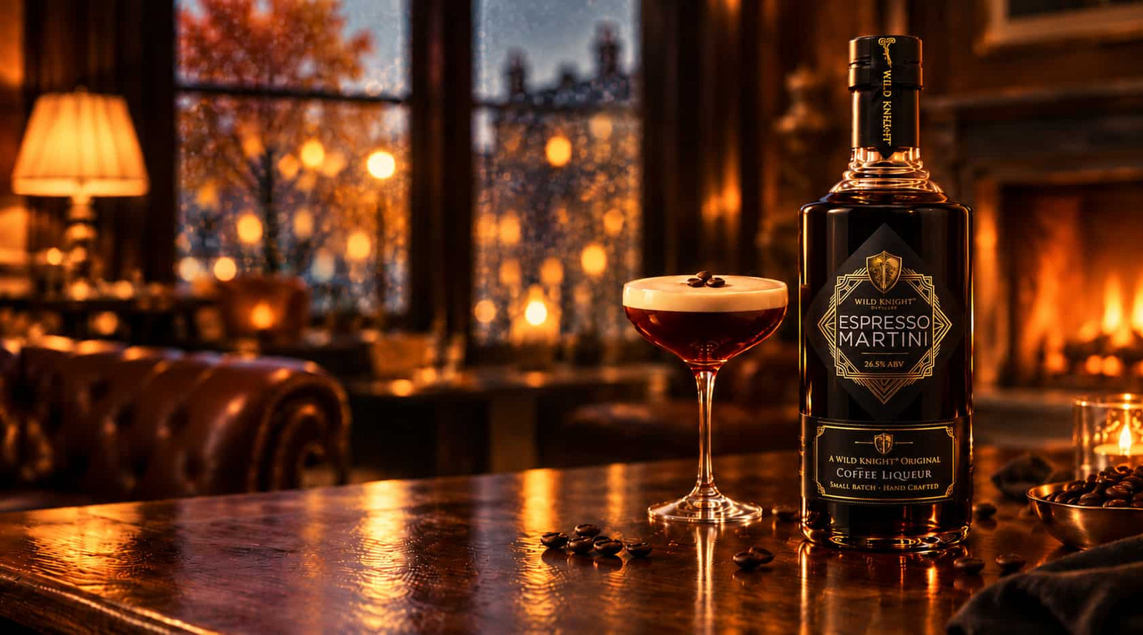 Wild Knight Espresso Martini by the Fire