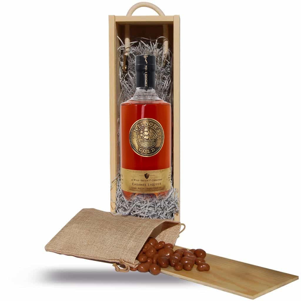 Gift Set: Nelson's Gold® Caramel Vodka 70cl plus Milk Chocolate Coated Honeycomb